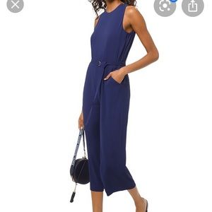 Michael Kors Navy crepe jumpsuit